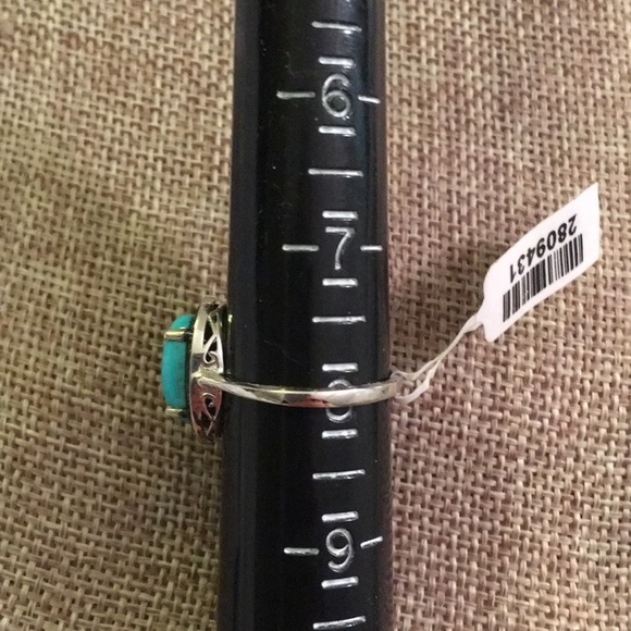 Kingman Turquoise Spinel Sterling Silver Ring - Picture 4 of 5